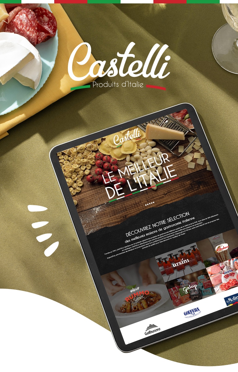 Castelli realisation site internet et animation reseaux sociaux Yesss Communication